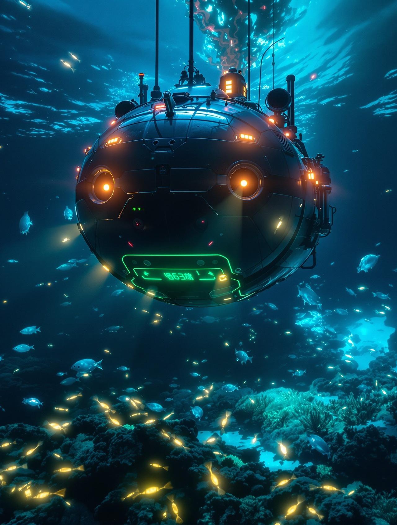 思古影视出品纪录片《深海探秘》官方海报，展现神秘深海世界的壮丽奇观